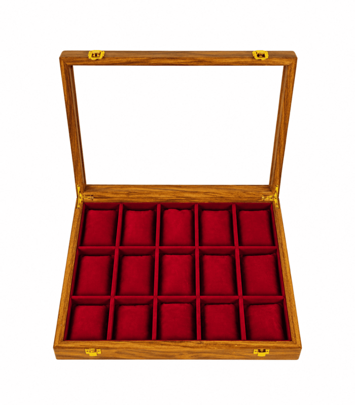 Woodora Decor Wooden 15-Watches Box