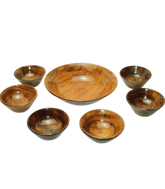 Woodora Decor Wooden Small Bowl Set
