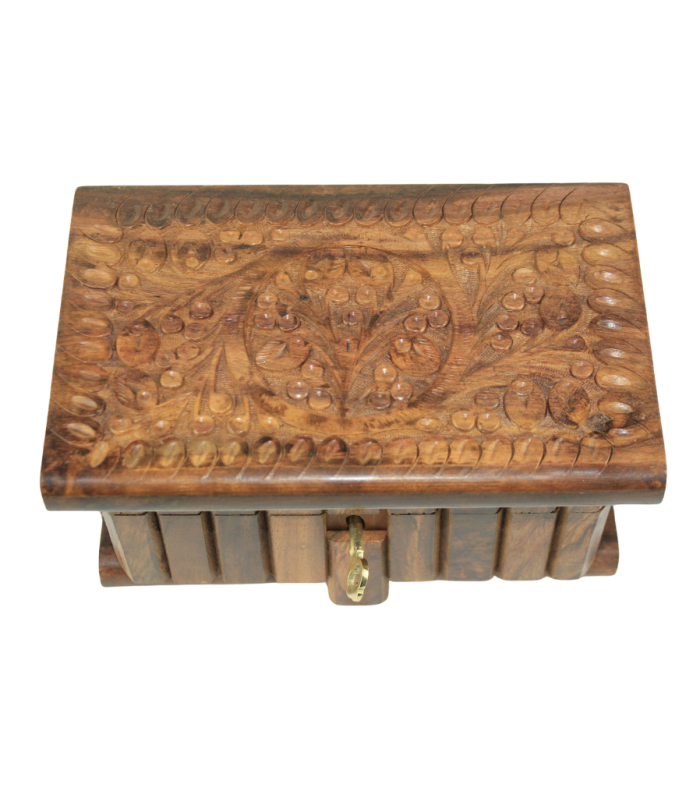 Woodora Decor Wooden Hidden Key Jewelry Box